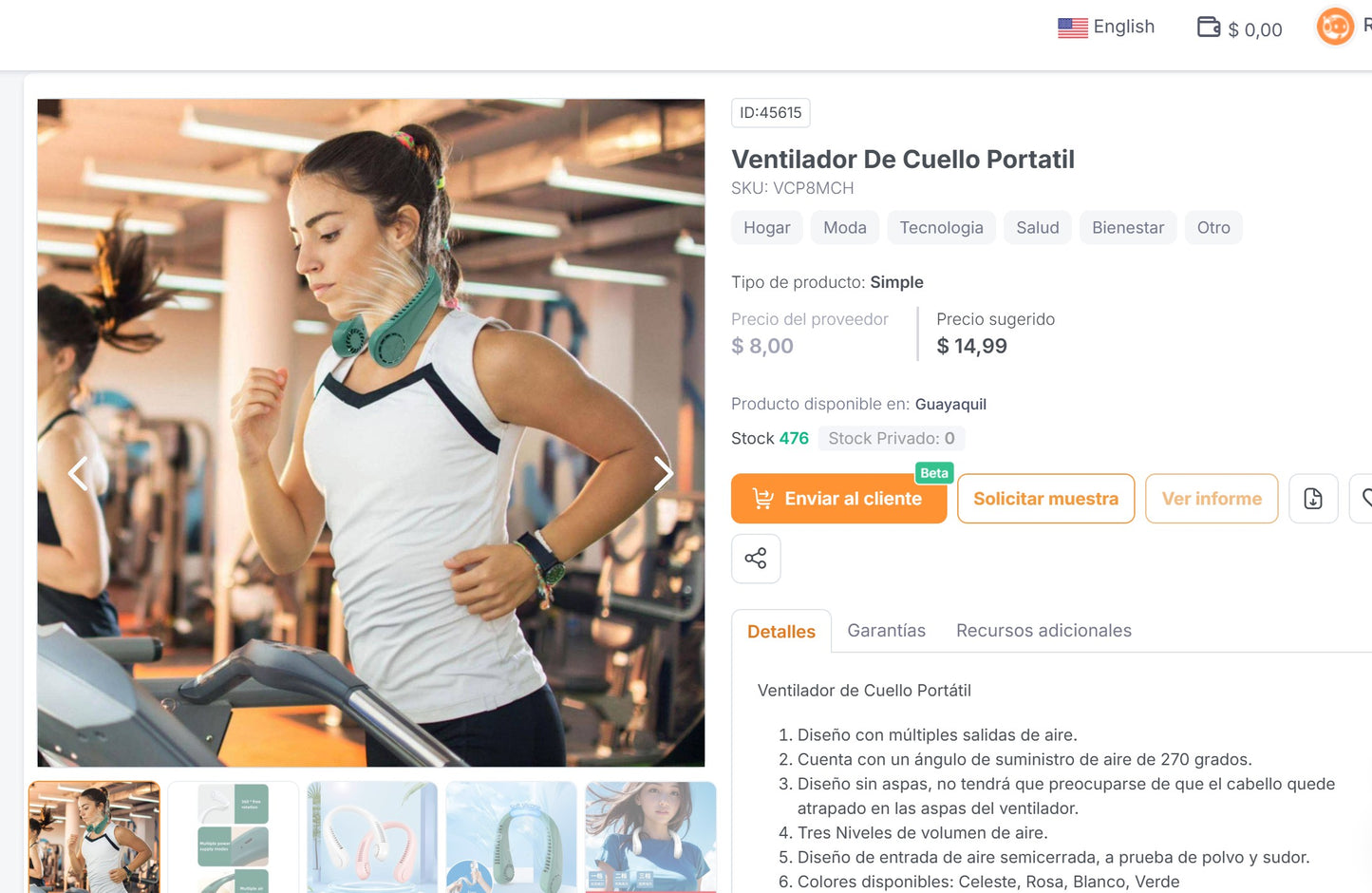 Ventilador de Cuello Portátil